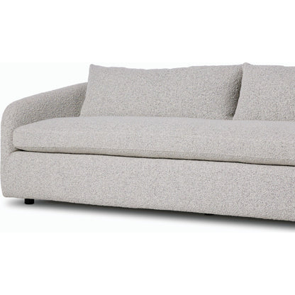 Topanga SOFA-97" by Four Hands in knoll domino. Made from 95% polyester, 5% acrylic, poplar plywood, 100% polyester in a modern style.
