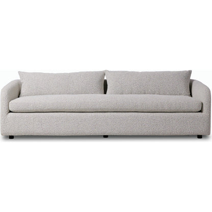 Topanga SOFA-97" by Four Hands in knoll domino. Made from 95% polyester, 5% acrylic, poplar plywood, 100% polyester in a modern style.