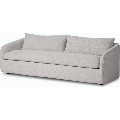 Topanga SOFA-97" by Four Hands in knoll domino. Made from 95% polyester, 5% acrylic, poplar plywood, 100% polyester in a modern style.