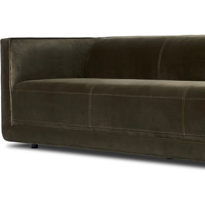 Phillip Sofa by Four Hands in surrey olive. Made from 76.8% cotton, 23.2% polyester in a unique style.