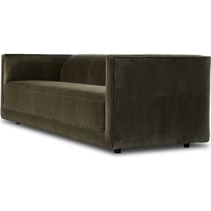 Phillip Sofa by Four Hands in surrey olive. Made from 76.8% cotton, 23.2% polyester in a unique style.
