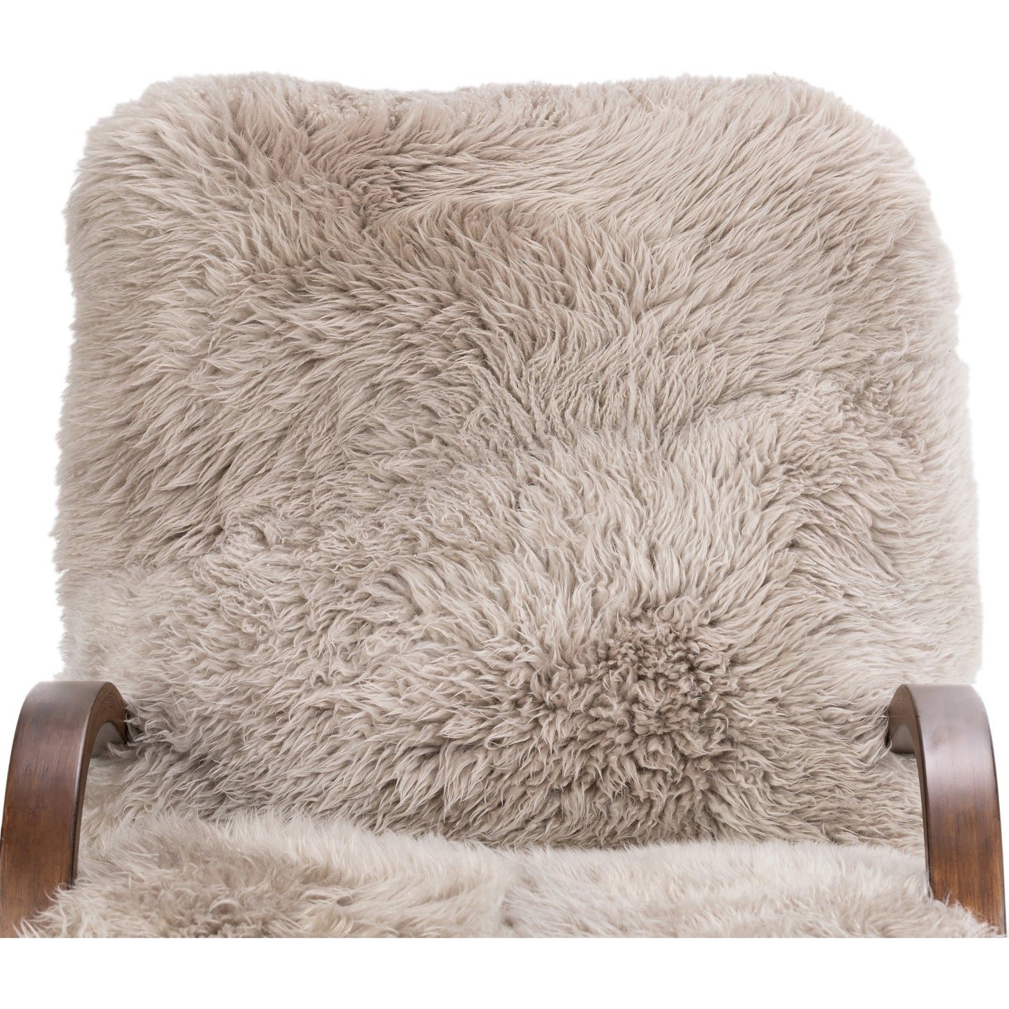 005 SI-2074793 | Additional Silo | Tobin Chair by Four Hands in taupe mongolian fur and terra brown. Made from mongolia fur, rubberwood veneer in a modern style.