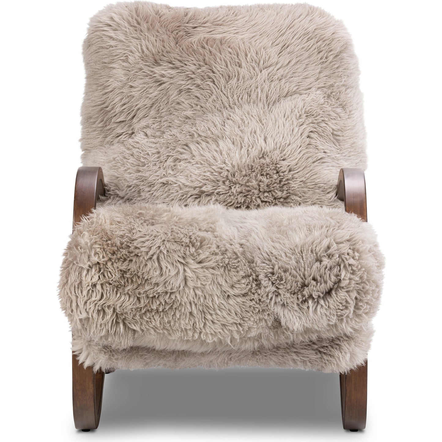 002 SI-2074793 | Additional Silo | Tobin Chair by Four Hands in taupe mongolian fur and terra brown. Made from mongolia fur, rubberwood veneer in a modern style.