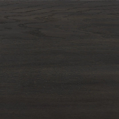 Ezri Media Console by Four Hands in black oak. Made from solid oak, solid mango in a unique style.