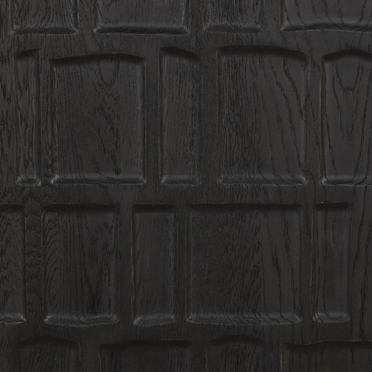 007 SI-2257112 | Closeup | Ezri Media Console by Four Hands in black oak. Made from solid oak, solid mango in a unique style.