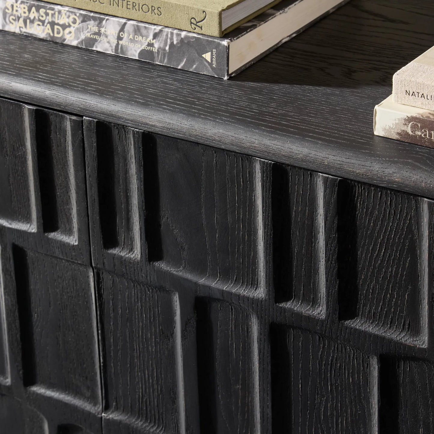 023 SI-2257112 | Closeup | Ezri Media Console by Four Hands. Made from unique in a traditional style.