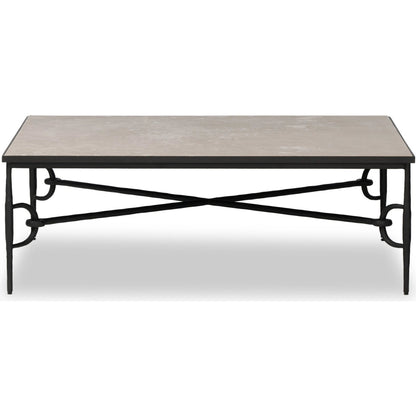 Babylon Coffee Table by Four Hands. Made from solid marble, iron in a modern style.