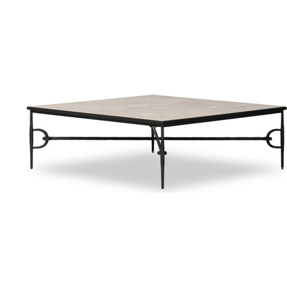 Babylon Coffee Table by Four Hands. Made from solid marble, iron in a modern style.