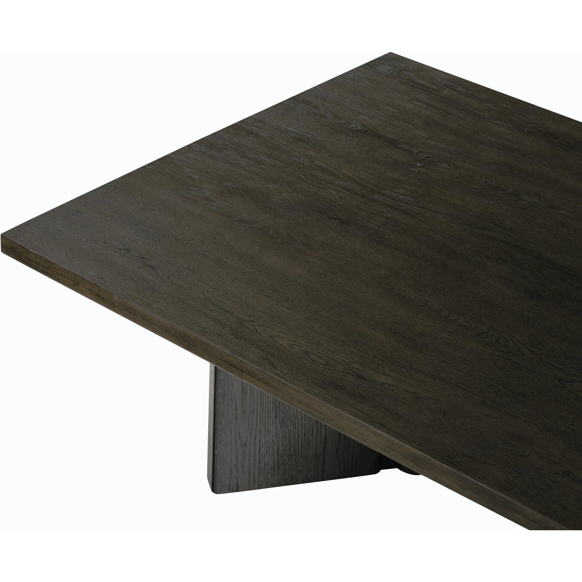 Huxley Coffee Table by Four Hands in smoked black veneer. Made from thick oak veneer, solid oak in a modern style.