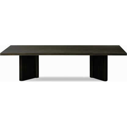 Huxley Coffee Table by Four Hands in smoked black veneer. Made from thick oak veneer, solid oak in a modern style.