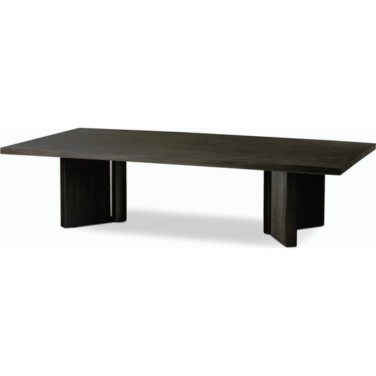 001 SI-2158204 | Primary Silo | Huxley Coffee Table by Four Hands in smoked black veneer. Made from thick oak veneer, solid oak in a modern style.