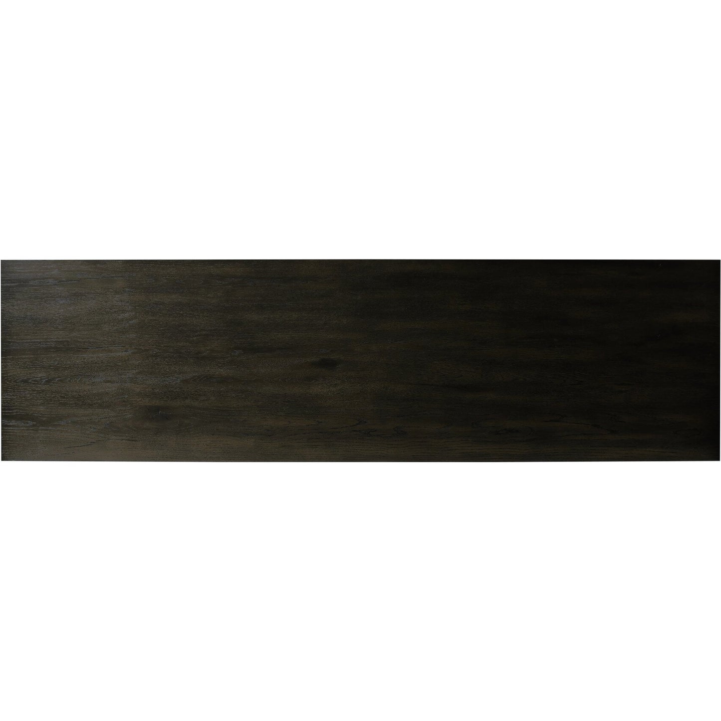 010 SI-2158205 | Closeup | Huxley Console Table by Four Hands in smoked black veneer. Made from thick oak veneer, engineered hardwood in a modern style.