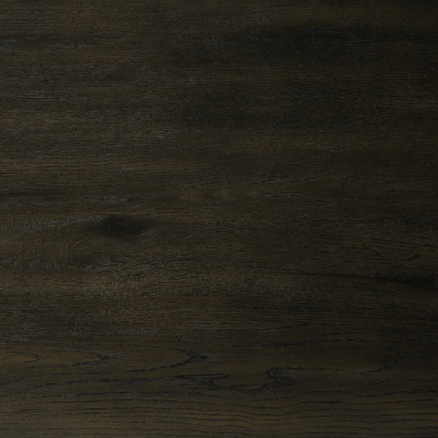 011 SI-2158205 | Closeup | Huxley Console Table by Four Hands in smoked black veneer. Made from thick oak veneer, engineered hardwood in a modern style.