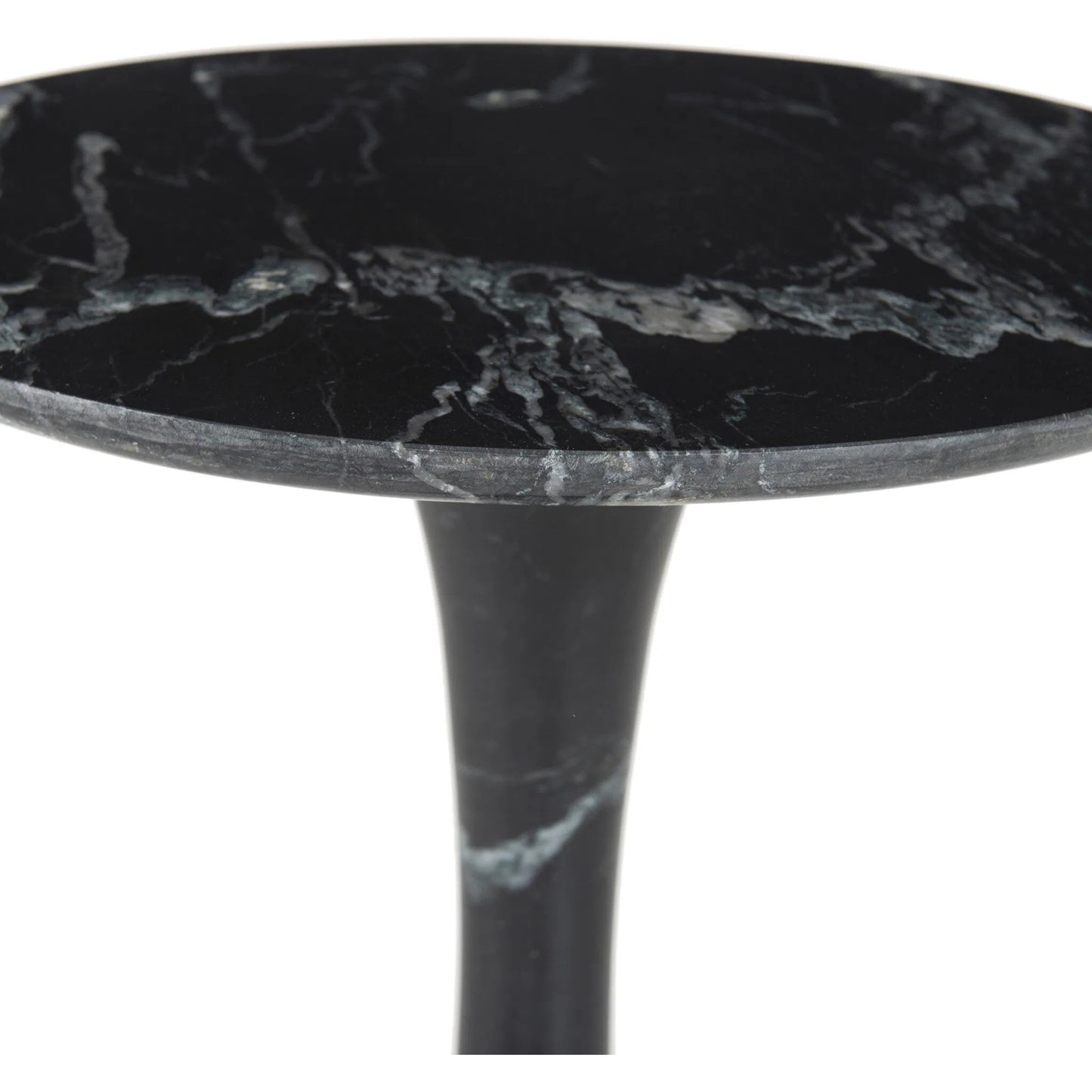 004 SI-2320216 | Closeup | Polli End Table by Four Hands in black marble. Made from solid marble in a modern style.