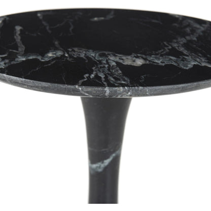 Polli End Table by Four Hands in black marble. Made from solid marble in a modern style.