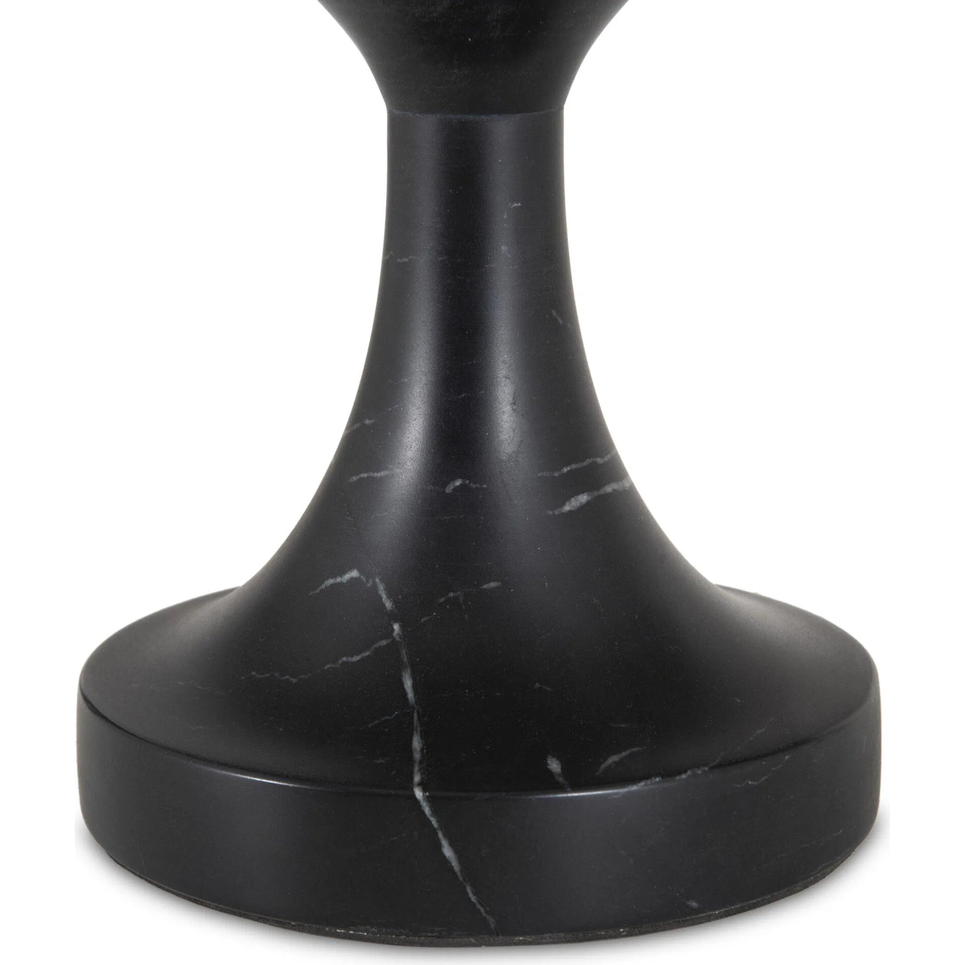 Polli End Table by Four Hands in black marble. Made from solid marble in a modern style.