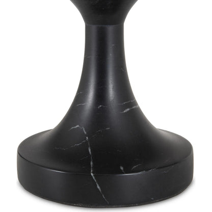 Polli End Table by Four Hands in black marble. Made from solid marble in a modern style.