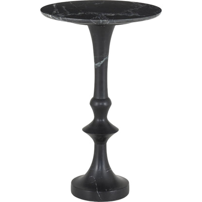 Polli End Table by Four Hands in black marble. Made from solid marble in a modern style.