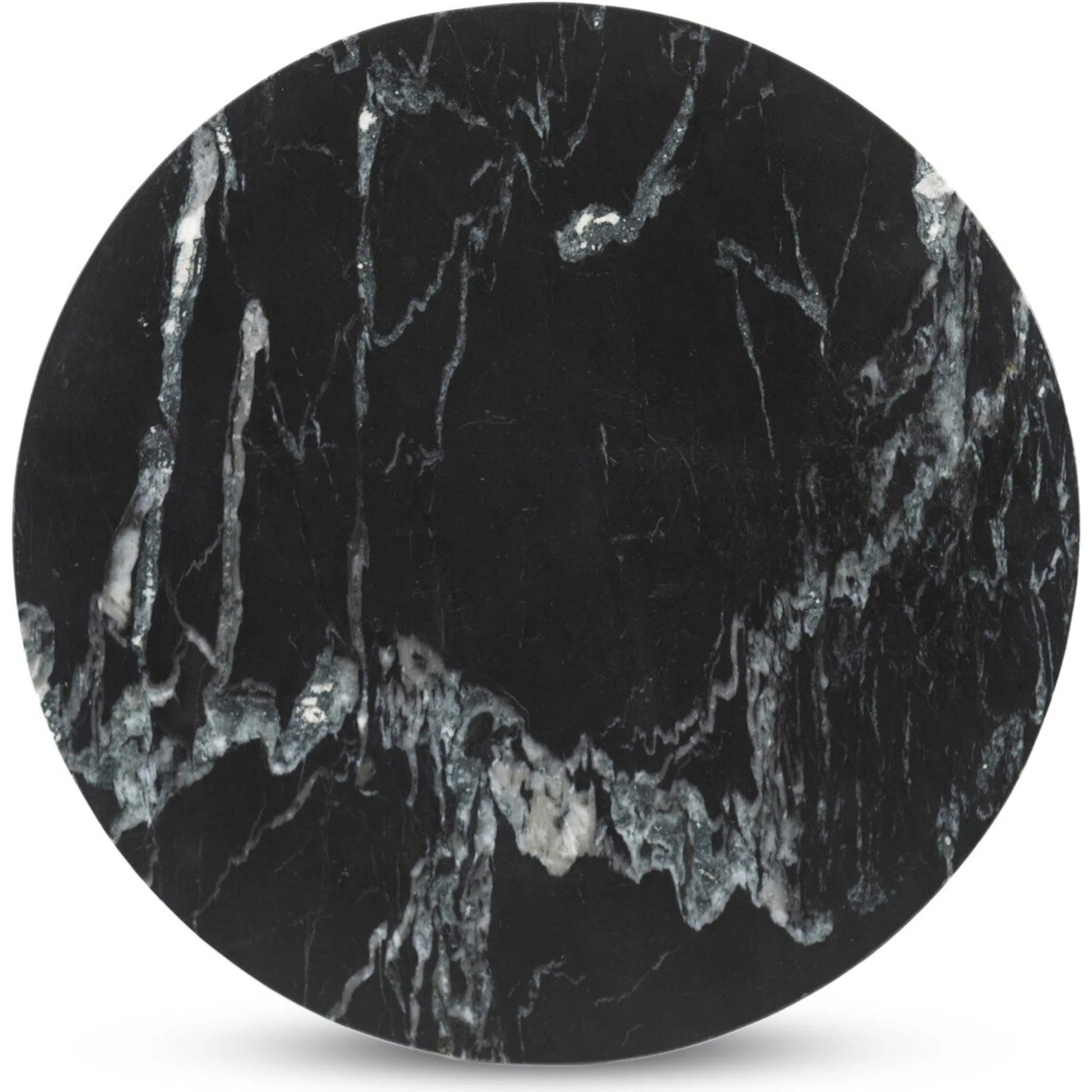 Polli End Table by Four Hands in black marble. Made from solid marble in a modern style.