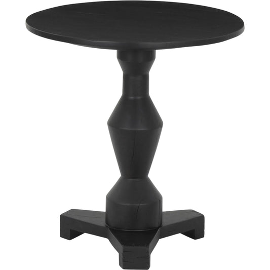 Rivi End Table by Four Hands in dark reclaimed. Made from solid mixed reclaimed wood in a traditional style.