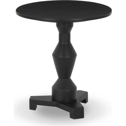 Rivi End Table by Four Hands in dark reclaimed. Made from solid mixed reclaimed wood in a traditional style.