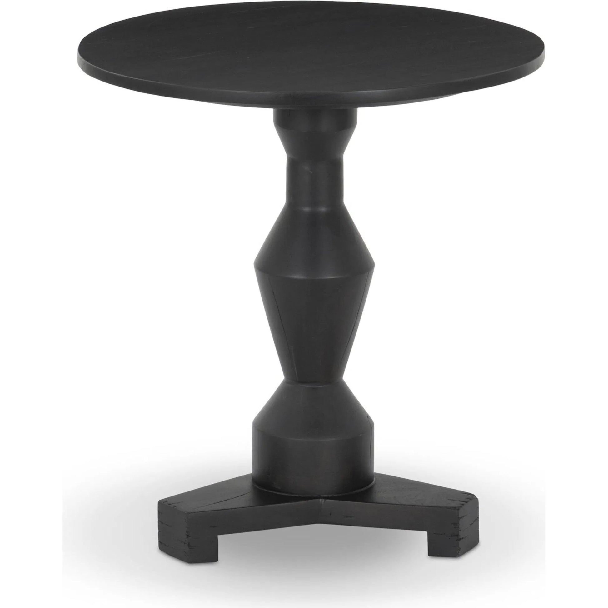 Rivi End Table by Four Hands in dark reclaimed. Made from solid mixed reclaimed wood in a traditional style.