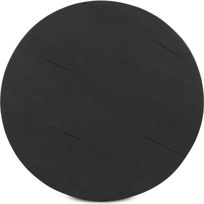 Rivi End Table by Four Hands in dark reclaimed. Made from solid mixed reclaimed wood in a traditional style.
