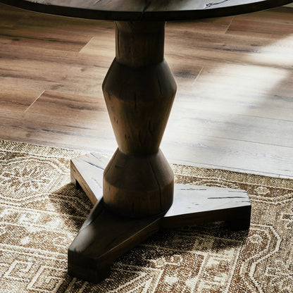 Rivi Large End Table by Four Hands in antique belgium bleach. Made from solid mixed reclaimed wood in a modern style.