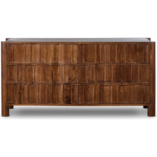 Ezri 6 Drawer Dresser by Four Hands. Made from solid oak in a traditional style.