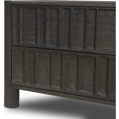 Ezri Nightstand by Four Hands. Made from solid oak in a traditional style.