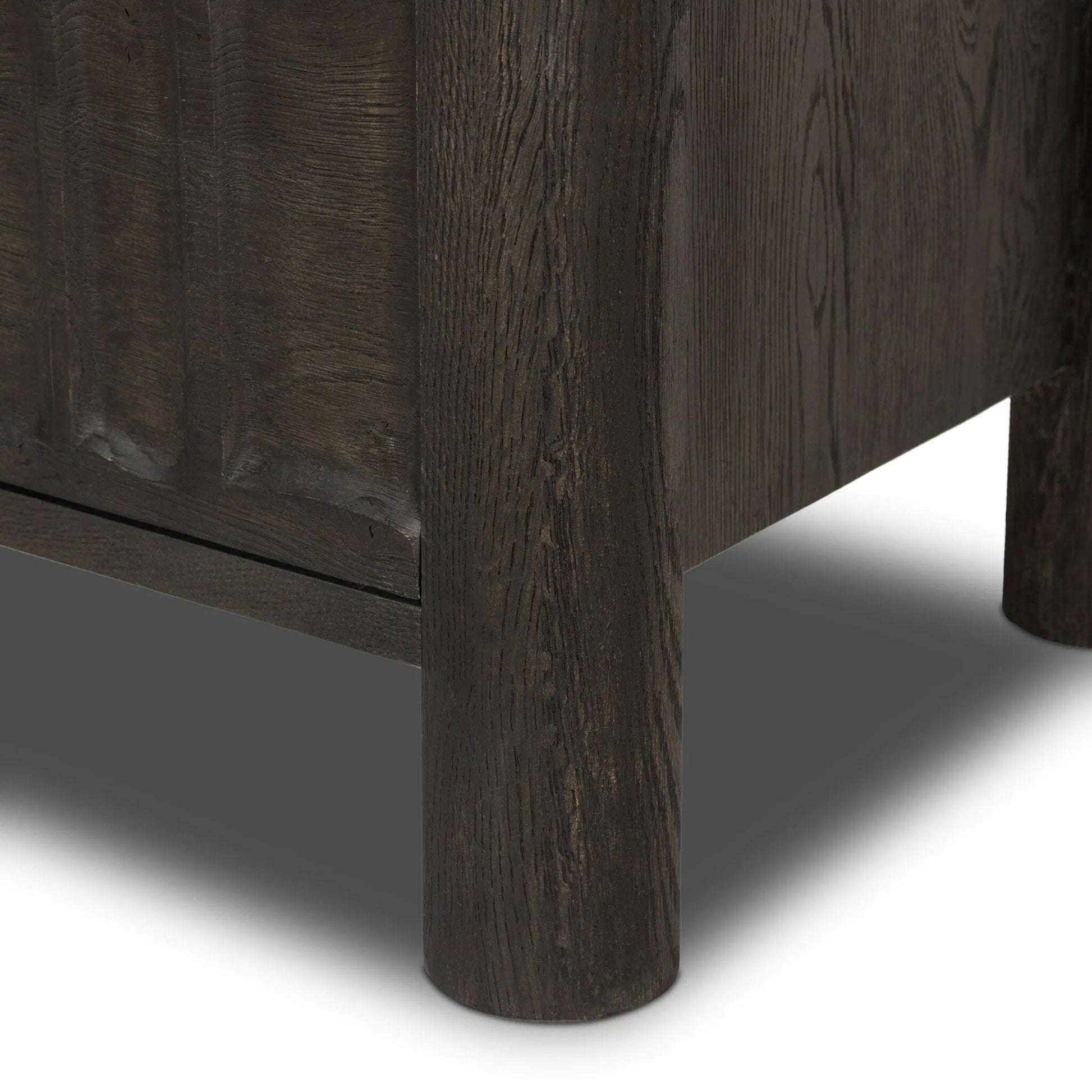 Ezri Nightstand by Four Hands. Made from solid oak in a traditional style.