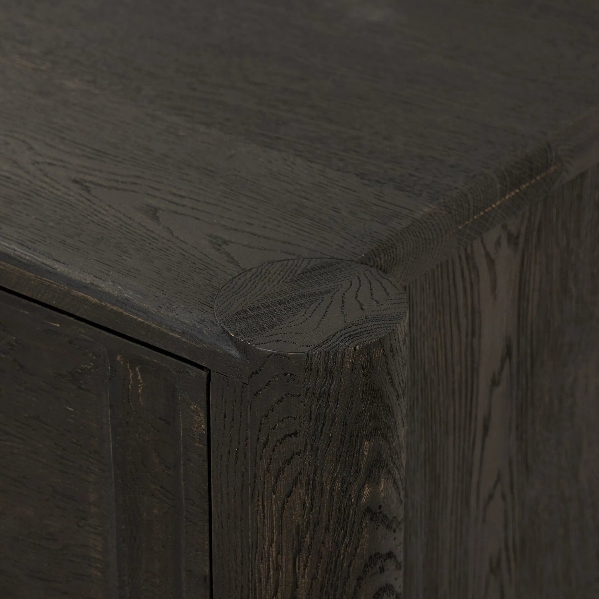 Ezri Nightstand by Four Hands. Made from solid oak in a traditional style.