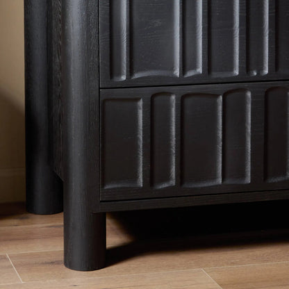 Ezri Nightstand by Four Hands. Made from solid oak in a traditional style.