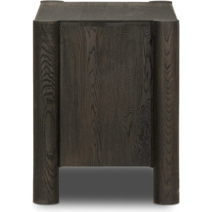 Ezri Nightstand by Four Hands. Made from solid oak in a traditional style.
