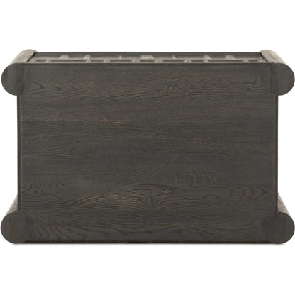 Ezri Nightstand by Four Hands. Made from solid oak in a traditional style.