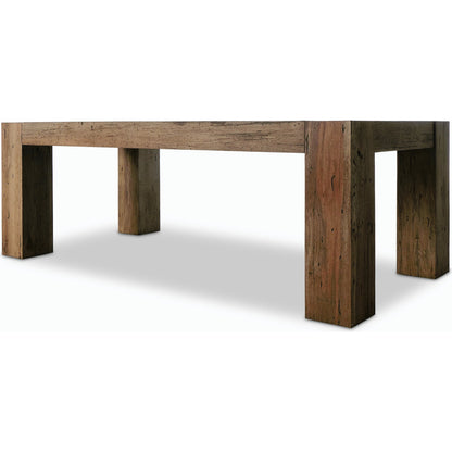 Abaso Dining Table by Four Hands. Made from thick oak veneer, engineered hardwood in a modern style.