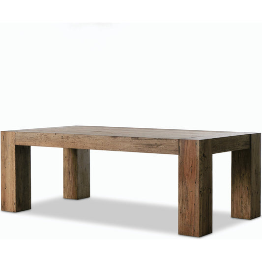 Abaso Dining Table by Four Hands. Made from thick oak veneer, engineered hardwood in a modern style.
