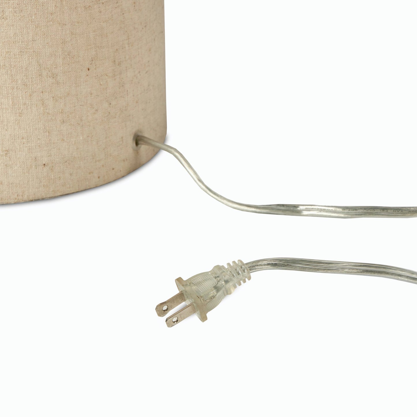 006 SI-2158194 | Closeup | Hensley Floor Lamp by Four Hands in antique brass iron, flax linen and antique brass iron. Made from iron, 75% flax/linen, 25% cotton in a modern style.