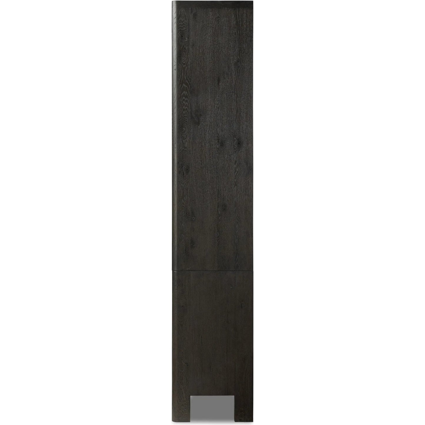 006 SI-2257120 | Additional Silo | Noeline Wide Bookcase by Four Hands in smoked black oak, smoked black oak veneer. Made from solid oak, engineered hardwood, thick oak veneer in a modern style.