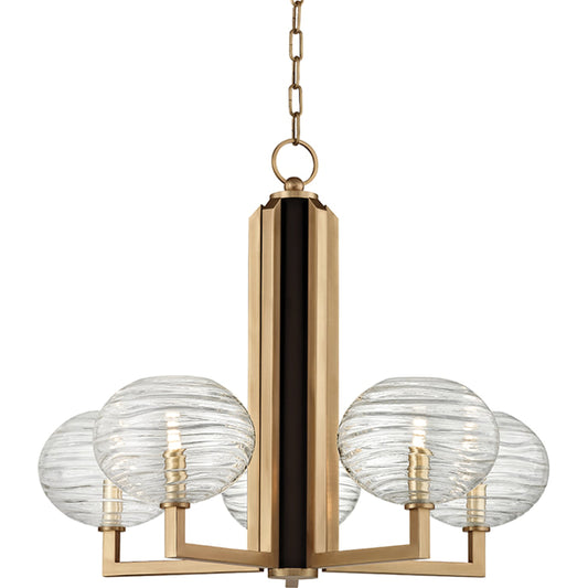 Breton Chandelier by Hudson Valley. Made from steel in a transitional style.