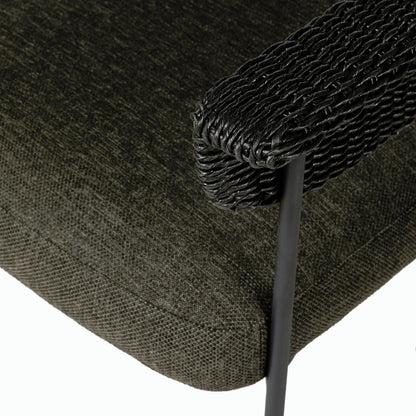 Carrie Outdoor Dining Chair by Four Hands. Made from 100% olefin, iron, 100% polyethylene in a modern style.
