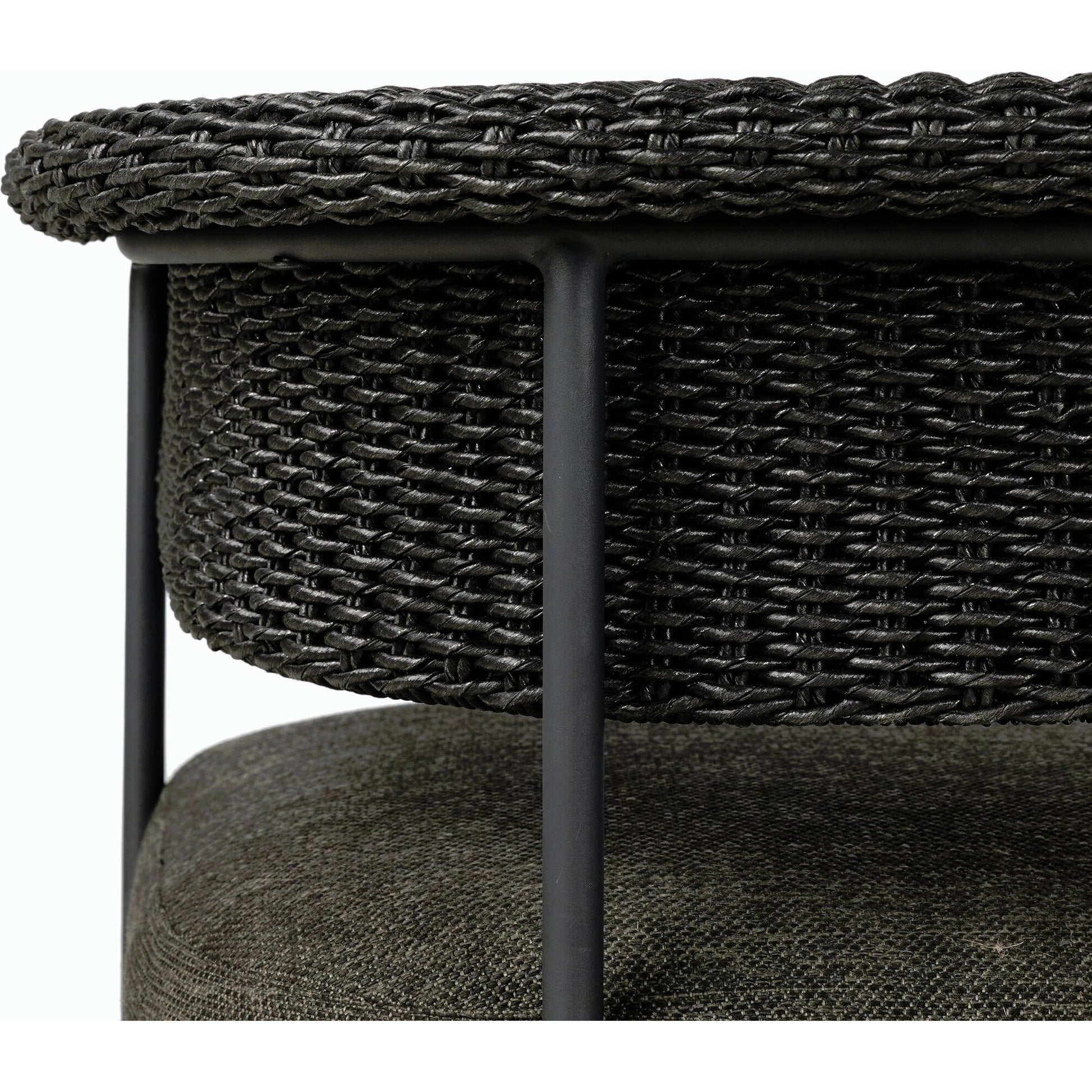 Carrie Outdoor Dining Chair by Four Hands. Made from 100% olefin, iron, 100% polyethylene in a modern style.