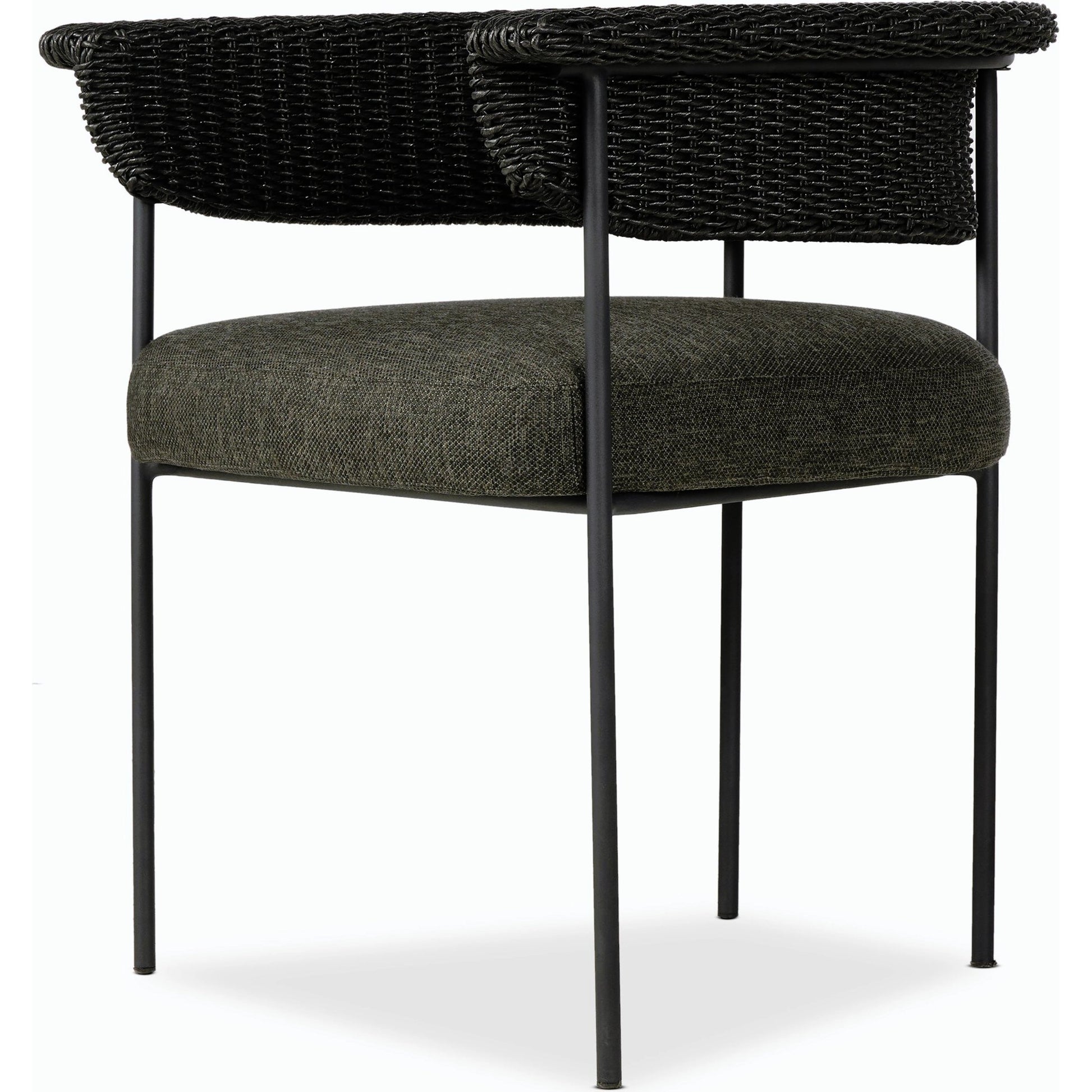 Carrie Outdoor Dining Chair by Four Hands. Made from 100% olefin, iron, 100% polyethylene in a modern style.