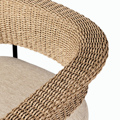 Carrie Outdoor Dining Chair by Four Hands. Made from 100% olefin, iron, 100% polyethylene in a modern style.
