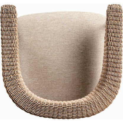 Carrie Outdoor Dining Chair by Four Hands. Made from 100% olefin, iron, 100% polyethylene in a modern style.