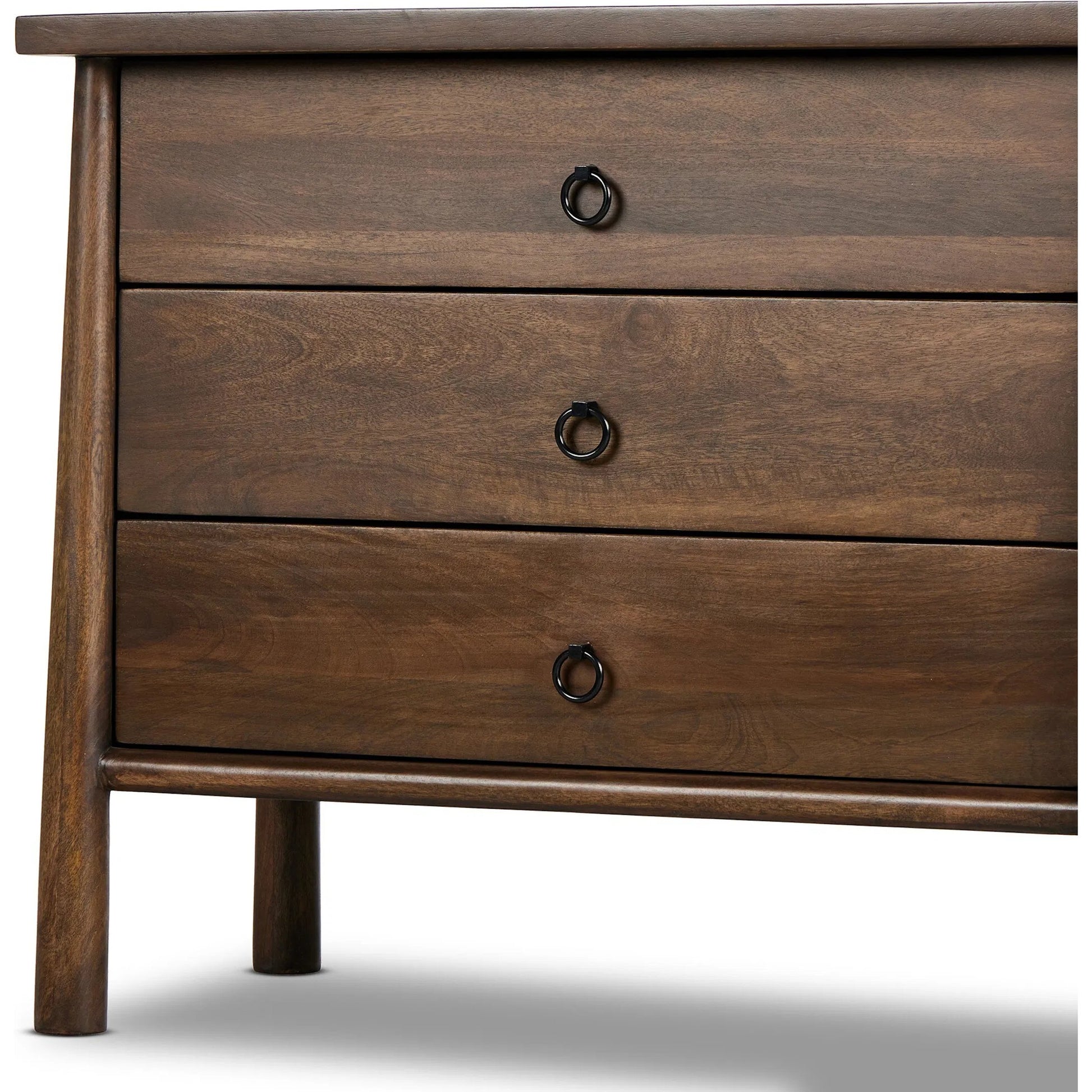 Freddie Chest by Four Hands in brown, black iron. Made from solid mango, iron in a traditional style.