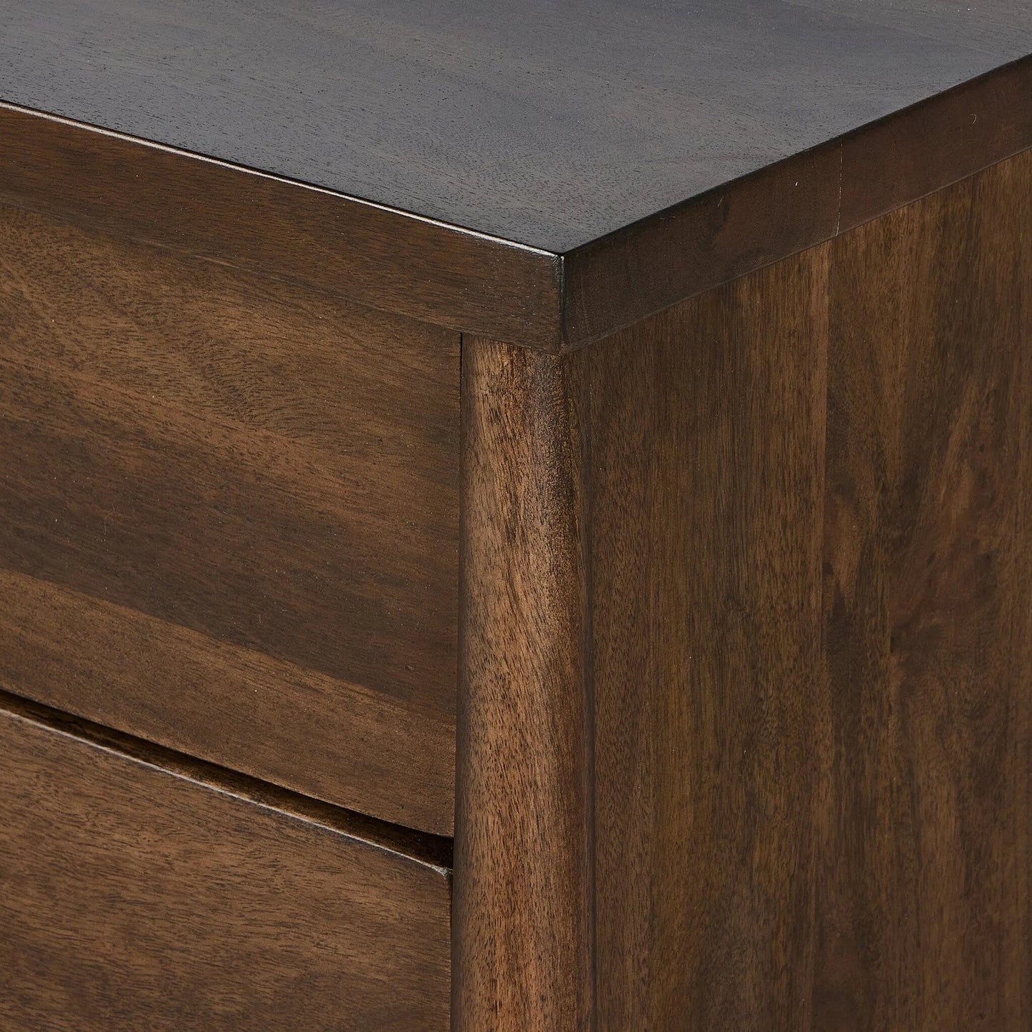 010 SI-2320062 | Closeup | Freddie Chest by Four Hands in brown, black iron. Made from solid mango, iron in a traditional style.