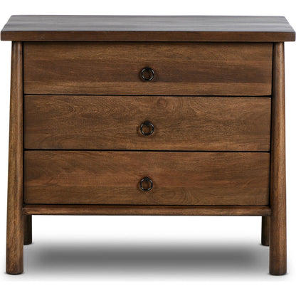 Freddie Chest by Four Hands in brown, black iron. Made from solid mango, iron in a traditional style.