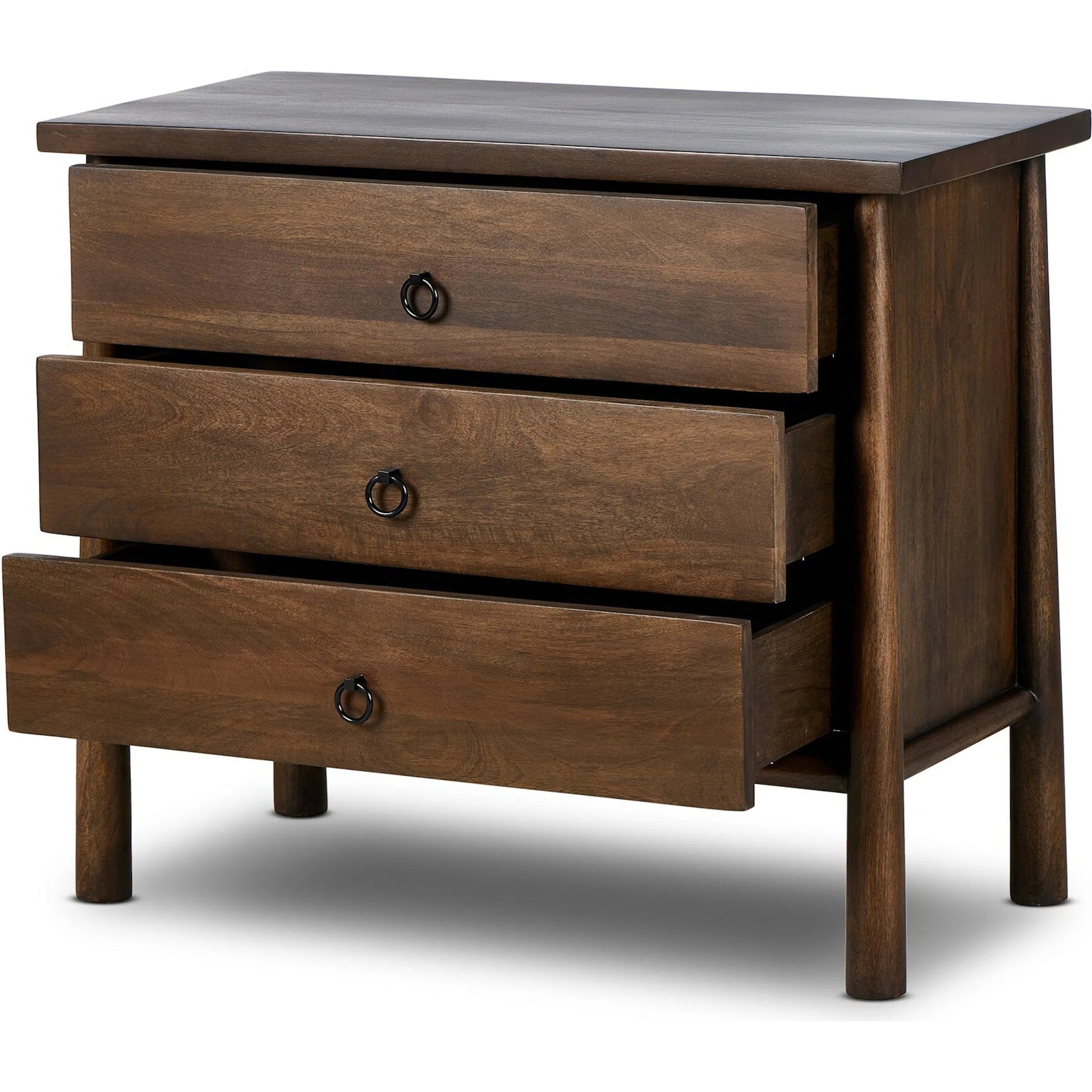 Freddie Chest by Four Hands in brown, black iron. Made from solid mango, iron in a traditional style.