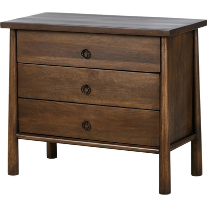 Freddie Chest by Four Hands in brown, black iron. Made from solid mango, iron in a traditional style.